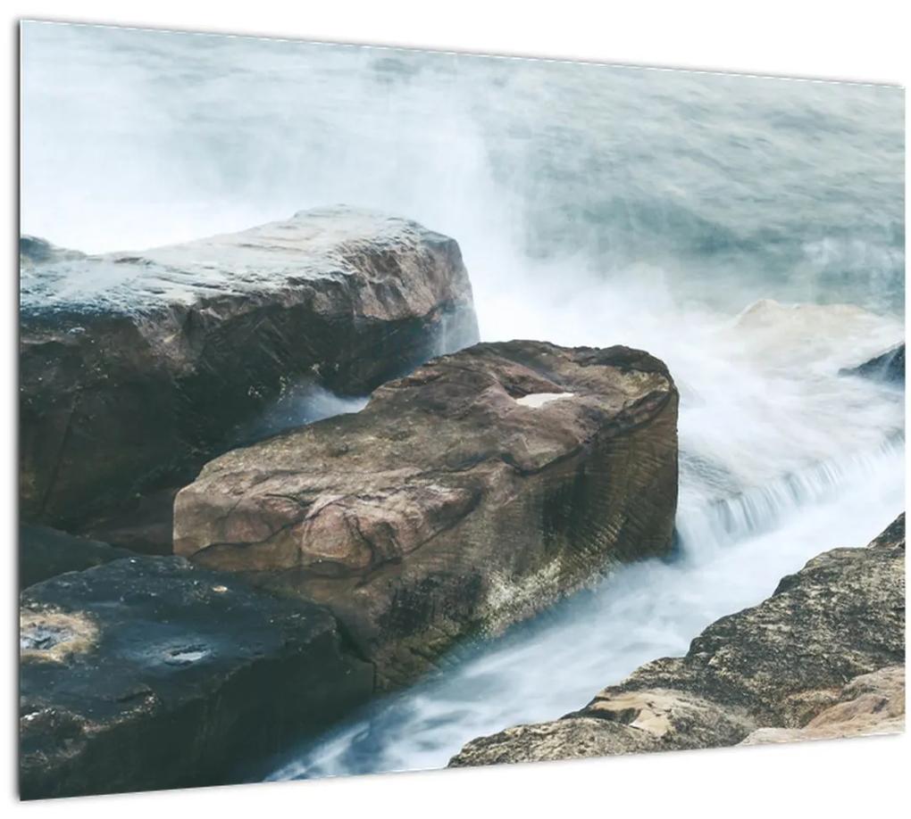 Sklenený obraz - sila vody (70x50 cm)