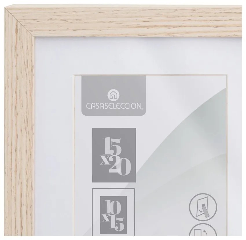Stojací/na stenu rámček v prírodnej farbe 17,5x22,5 cm Sencillo – Casa Selección