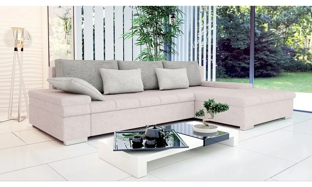 Rohová sedacia súprava Kanton Premium, Dostupné poťahy: Zoya 03 + Zoya 03 + Piano 02, Strana: pravá