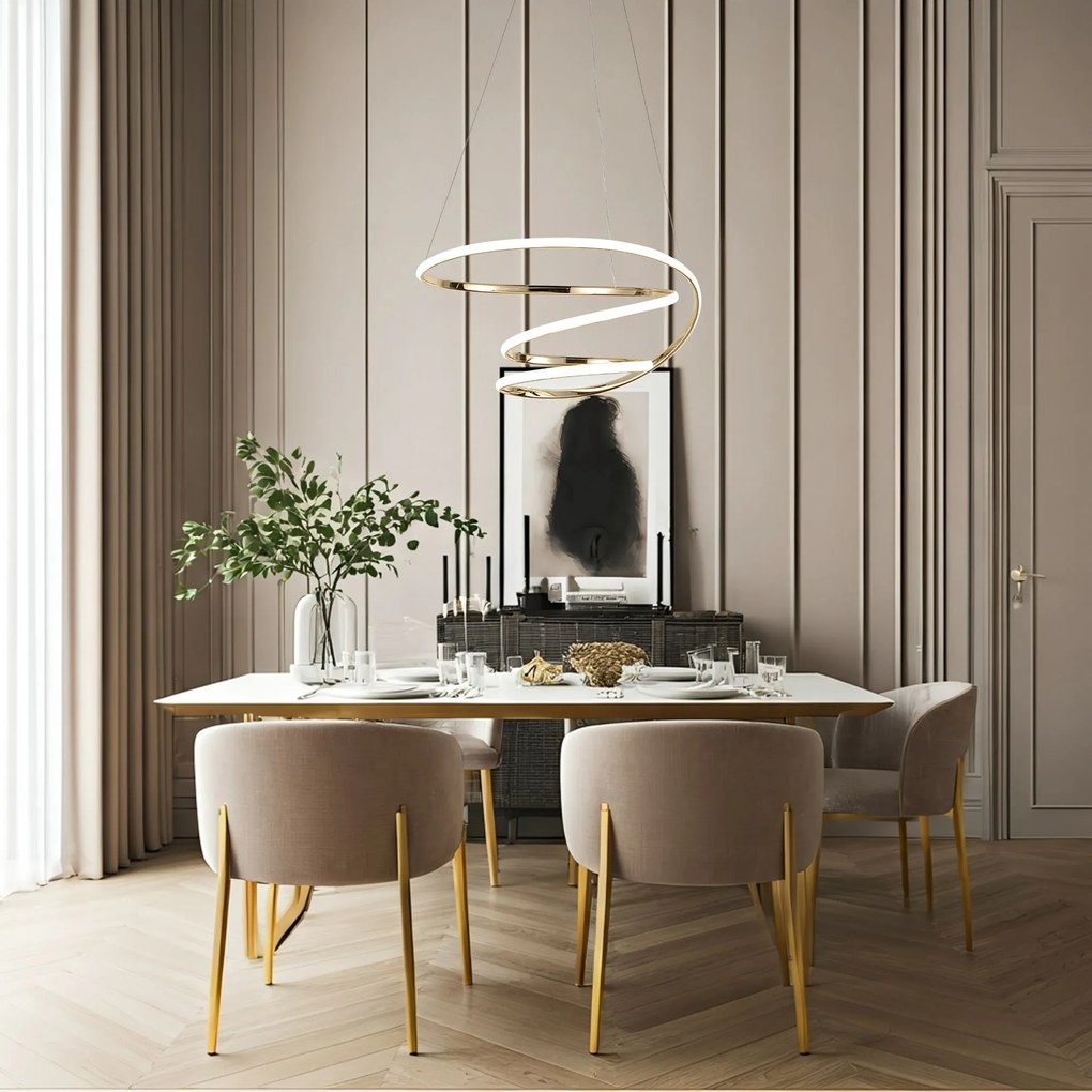 Toolight Toolight, LED stropné svietidlo 51cm, 72W, 4000K, G080-1CP, zlatá matná, OSW-09739