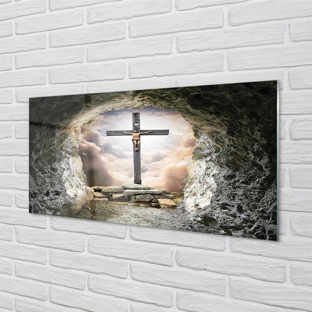Nástenný panel  Cave ľahký cross Jesus 125x50 cm