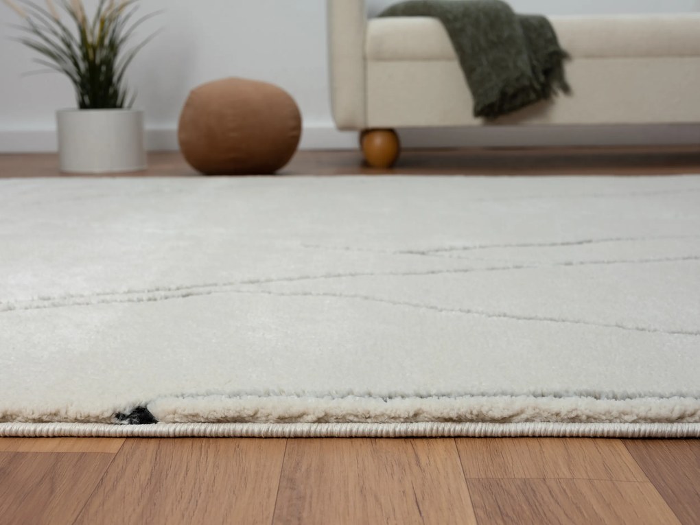 My Flair, Kusový koberec Moroccan Magic weiß, 140x200, čiernobiela, obývacia izba