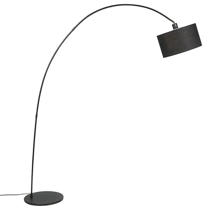 Moderná oblúková lampa čierna - Vinossa