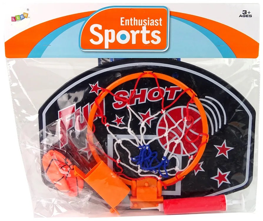 LEAN TOYS Basketbalová sada - čierna