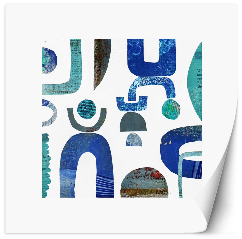 Gario Fototapeta Modré abstraktné tvary - Andrea Haase Materiál: Vliesová, Rozmery: 100 x 100 cm