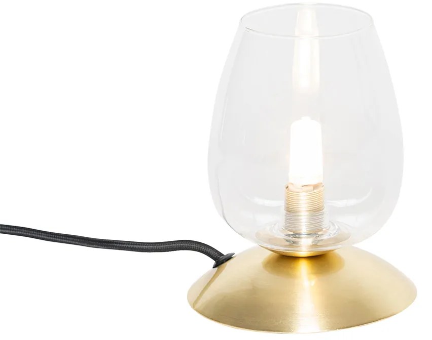 Klasická stolná lampa zlatá so sklom - Elien