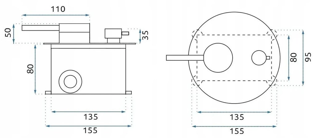 Rea Foss, podomietková sprchová súprava + inštalačný systém BOX, medená matná, REA-P5649