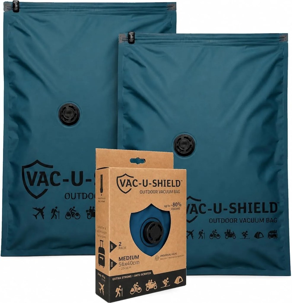 Lavatelli Sada 2 vákuových extra pevných vriec s rozmermi 56 x 40 cm VAC-U-SHIELD