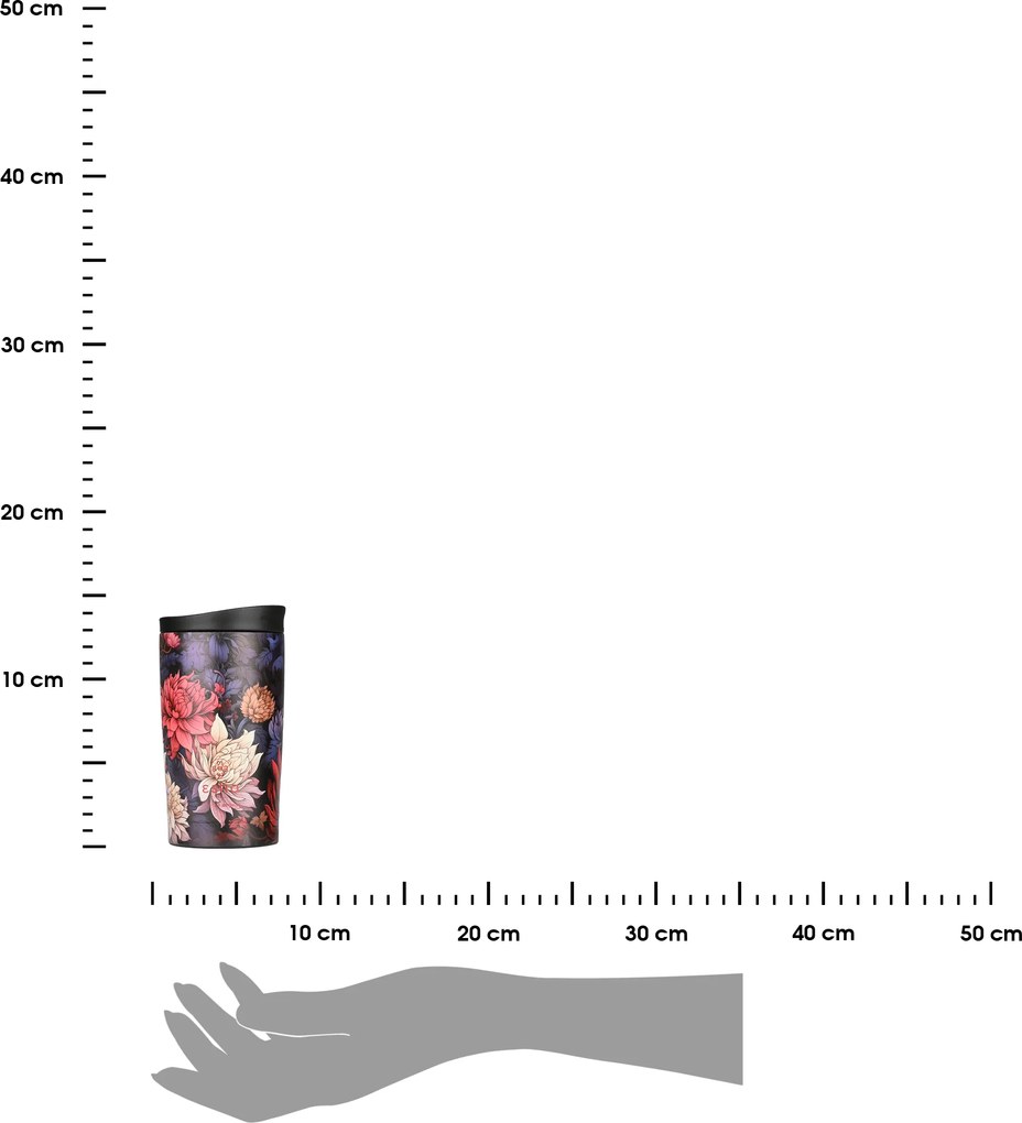 Termohrnček Midnight Blossom 350 ml