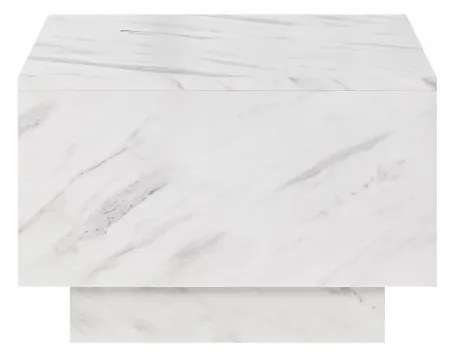 Konferenčný stolík s úložným priestorom Naeska 60 x 60, Farby: biely mramor