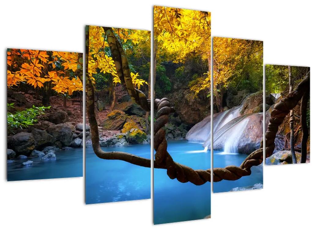 Obraz - Vodopády v Ázii (150x105 cm)