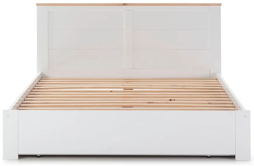 Biela dvojlôžková posteľ s úložným priestorom 140x190 cm Gabi - Marckeric