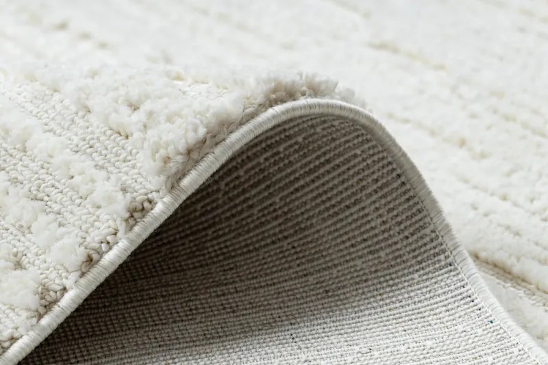 Koberec SEVILLA AC53B pruhy biely, Maroko, Shaggy