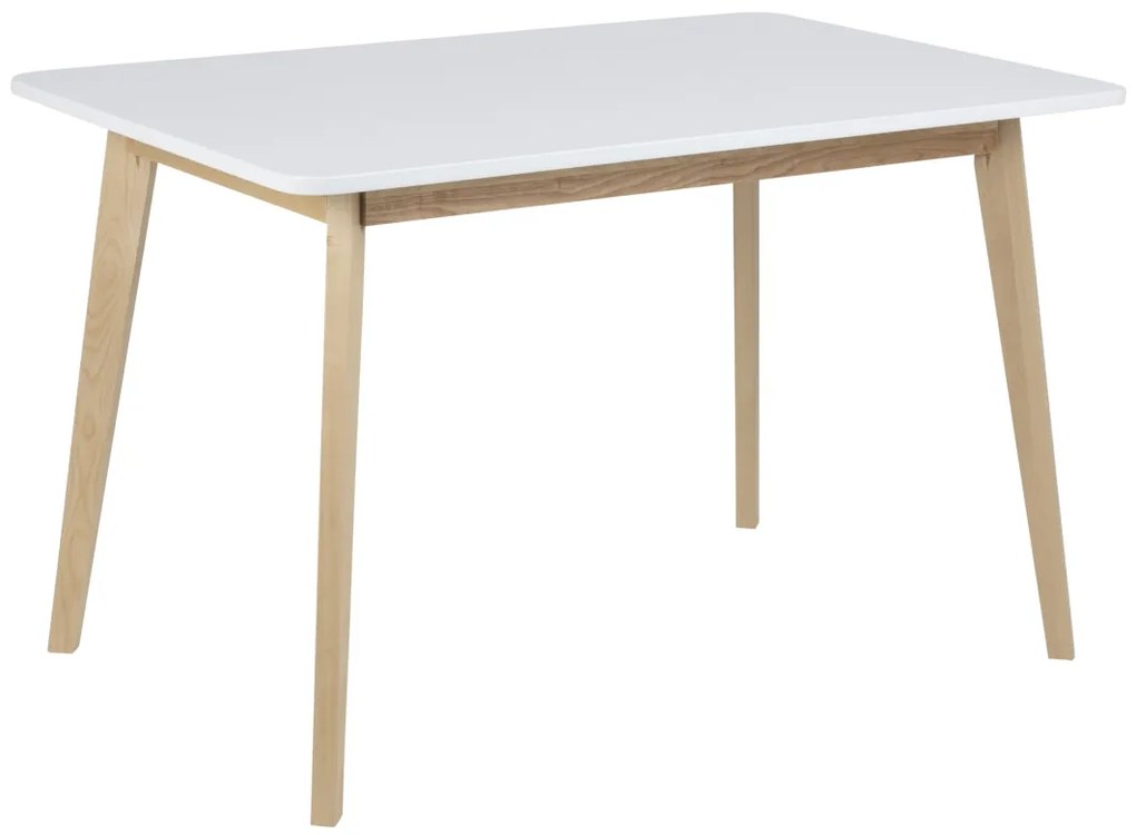 Jedálenský stôl Niecy 120 cm biely lakovaný