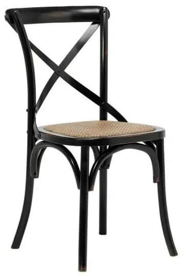 Vintage jedálenská stolička čierna
