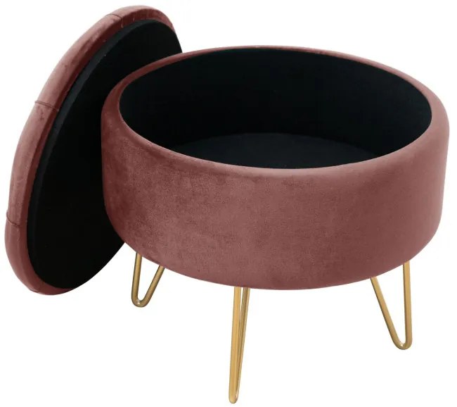 Úložná taburetka CARO ružová