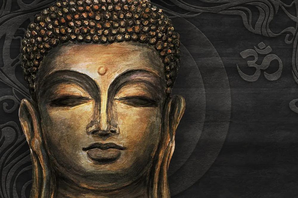Originálna samolepiaca tapeta detail tváre Budhu