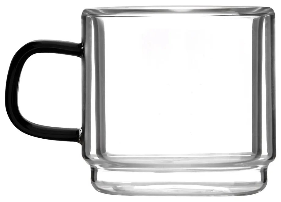 Sklenené hrnčeky v súprave 2 ks na espresso 80 ml Carbon – Vialli Design