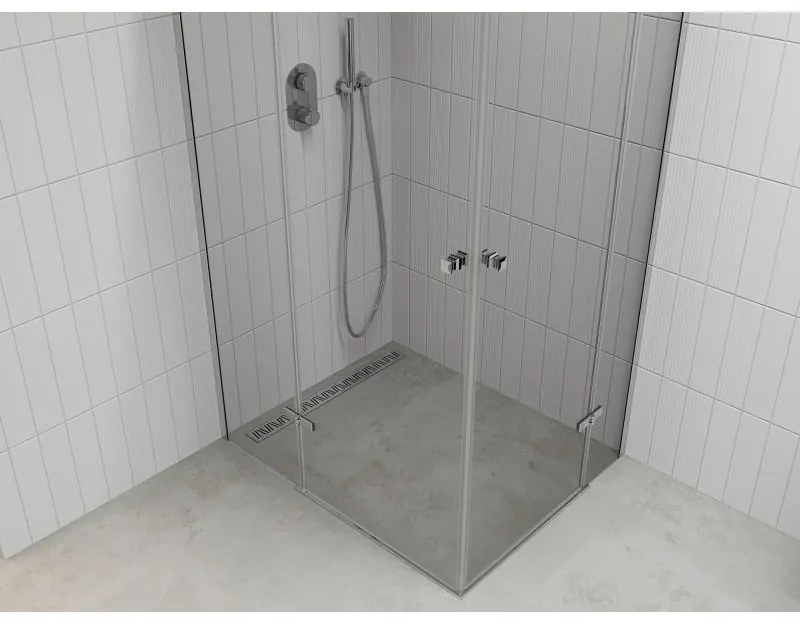 Mexen Roma Duo, sprchovací kút 100 (dvere) x 70 (dvere) cm, 6mm číre sklo, chrómový profil, 854-100-070-02-00