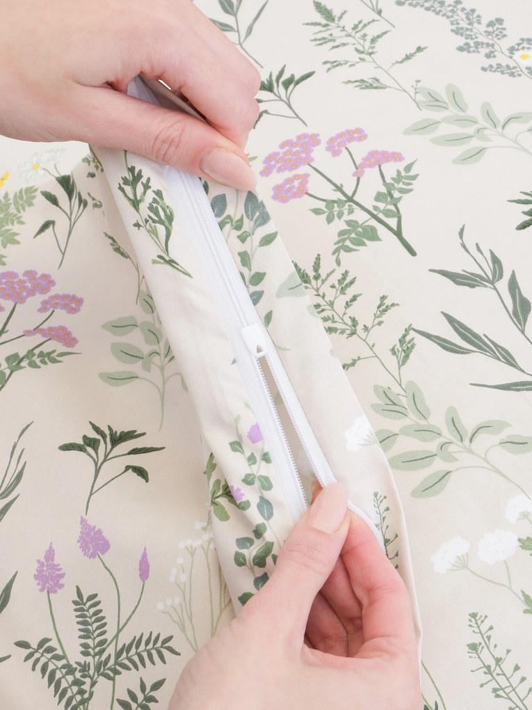 Predĺžené saténové obliečky -  Bianca béžová