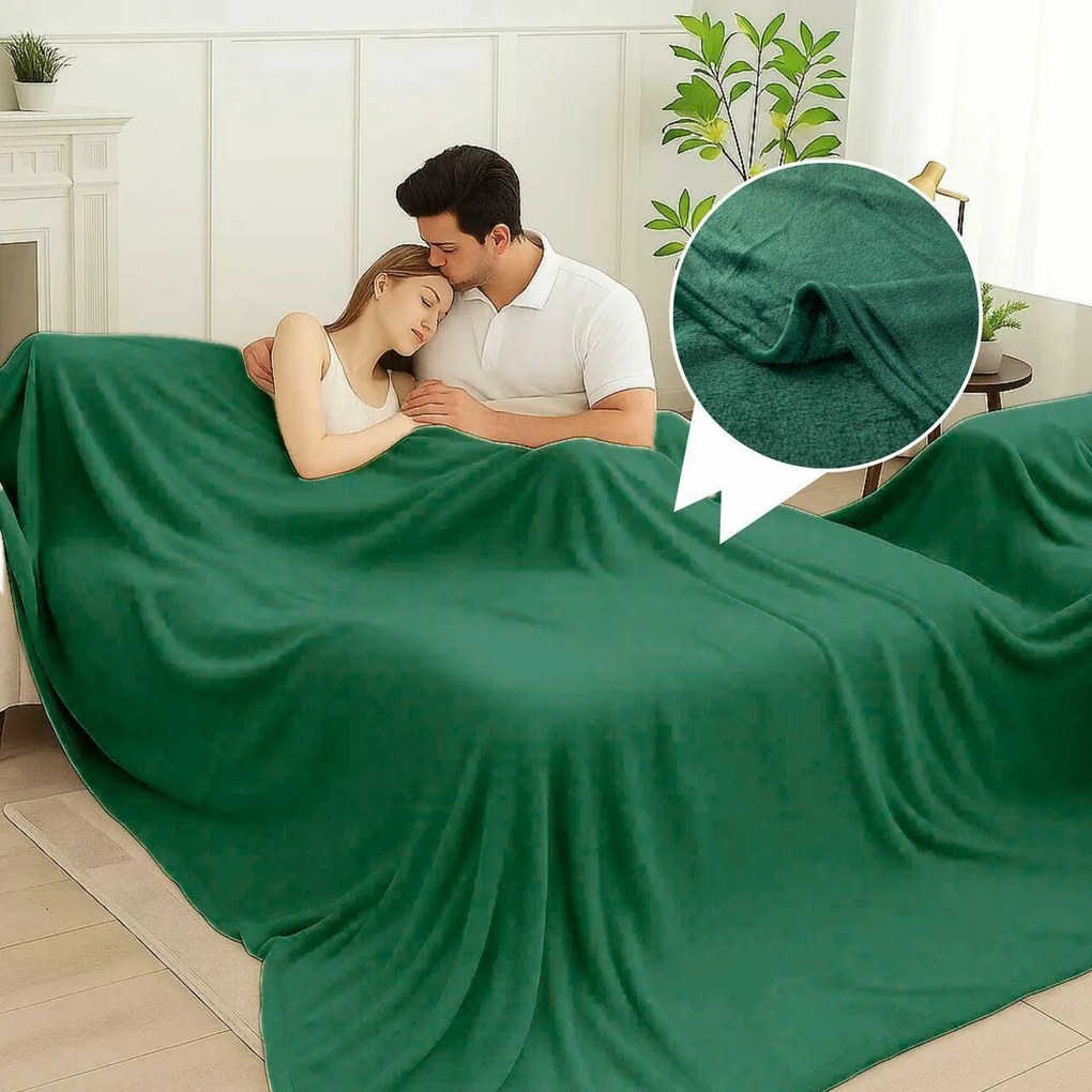 Deka SOLO XXL fľašovo zelená 250x300 cm
