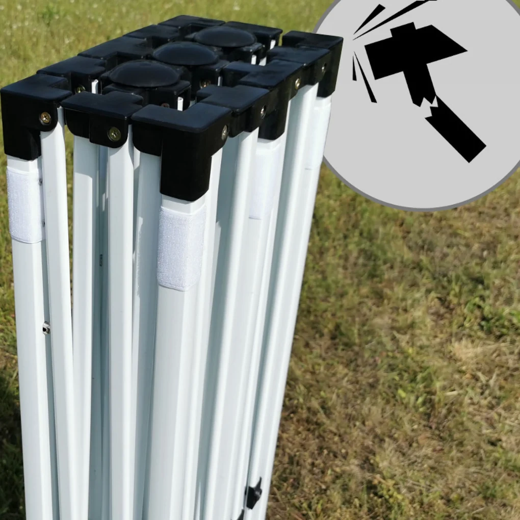 BRIMO Nožnicový stan 3x6m - s 3 stenami - Oranžová 11