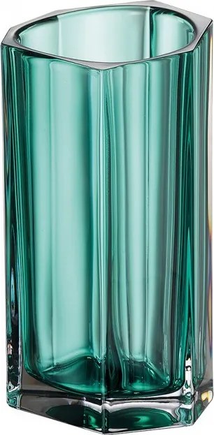 KRIŠTÁĽOVÁ VÁZA BOHEMIA BAZALT GREEN FULL 250MM