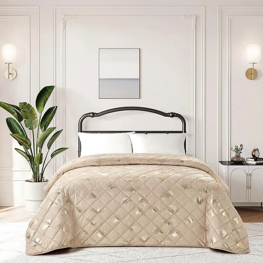 Prikrývka na posteľ Jola RQ-015 220x250 cm béžová