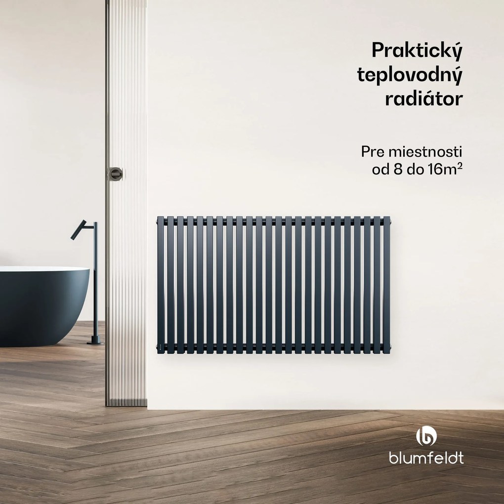 Blumfeldt Delgado radiátor | Moderný dizajn | 63 x 100 cm | 891 W | Stredové pripojenie