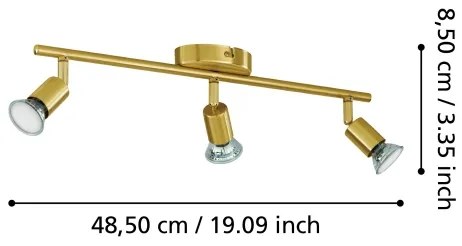 Eglo 33186 - LED Bodové svietidlo BUZZ-LED 3xGU10/2,8W/230V 3000K zlatá