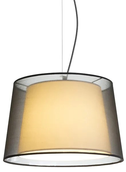 RENDL R12483 ESPLANADE závesné svietidlo, dekoratívne transparentná čierna/biela chróm
