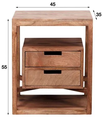 Nočný stolík 22-31 Sahara Drevo Mango  - Komfort-nábytok