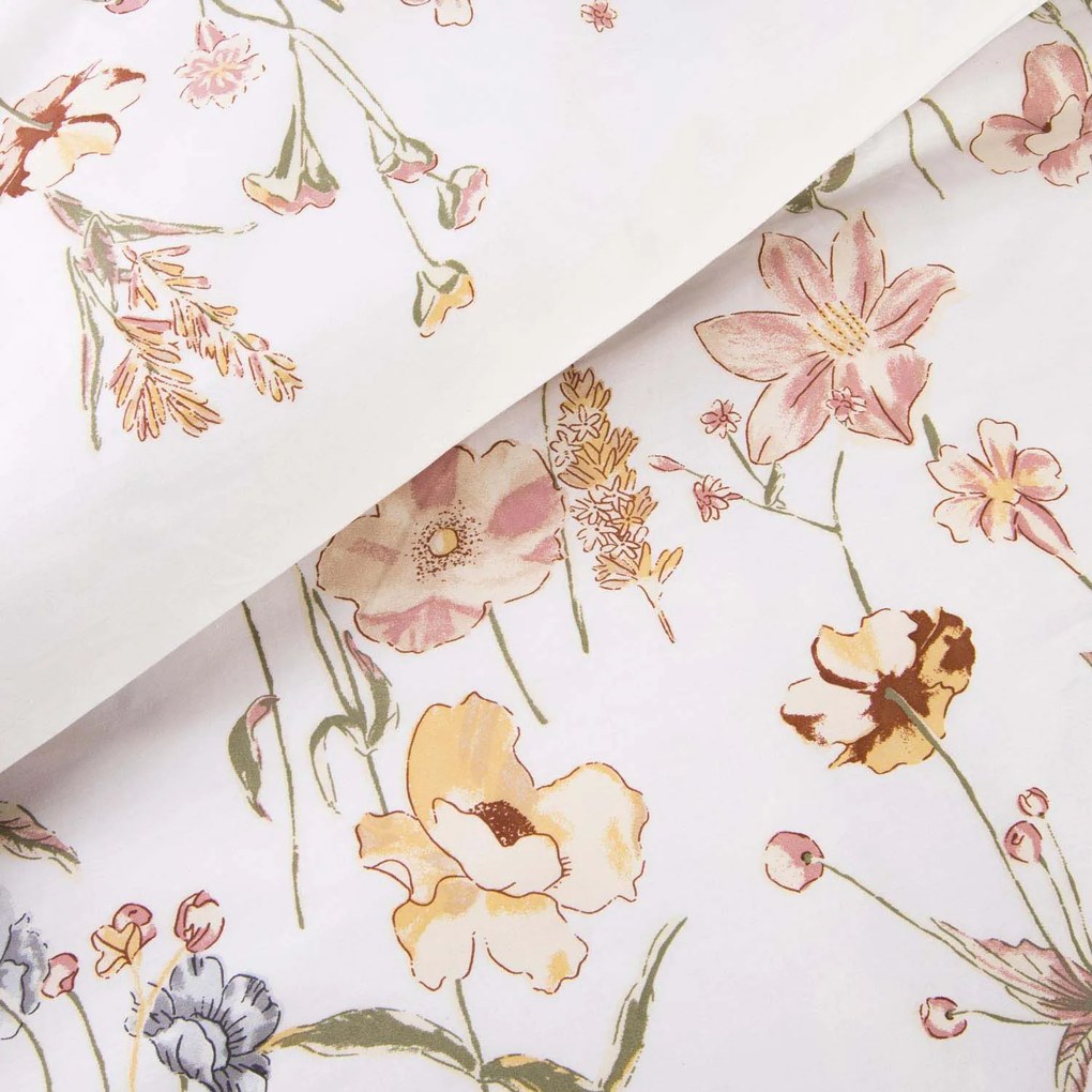 SATÉNOVÉ OBLIEČKY SATYNLOVE 140X200 CM, 1KS 70X80 CM KVETY