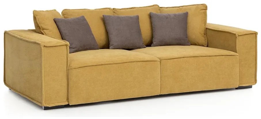 Pohovka BOLZANO žltá/hnedá