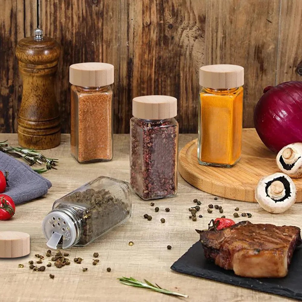 usporadejto.cz Sada 6ks koreničiek hranatých s bambusovým viečkom DECOR 6*120ml