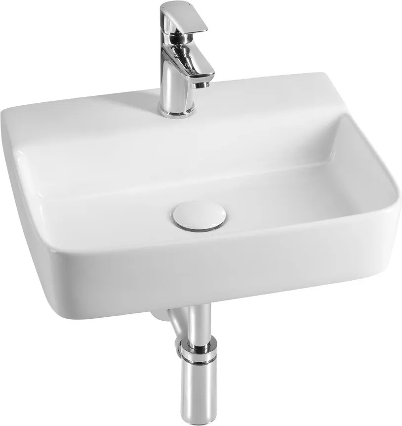 Aqualine Aqualine, CRISTY keramické umývadlo 45x34cm, biela, NP381