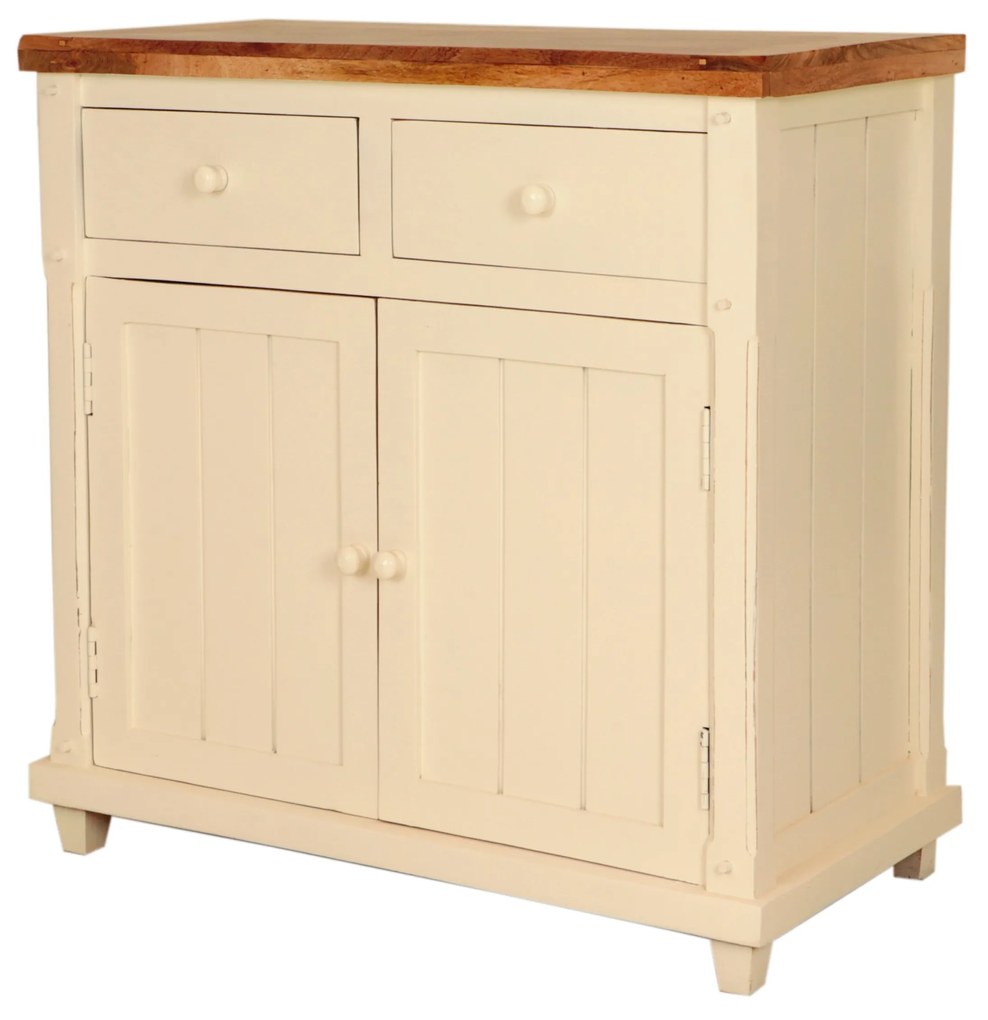 furniture-nabytek.cz - Komoda rustikálna z dreva mango 90x90x45