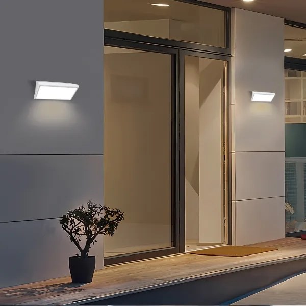 Brilagi-LED Vonkajšie nástenné svietidlo s pohybovým senzorom TRIANGLE LED/20W/230V biele IP65