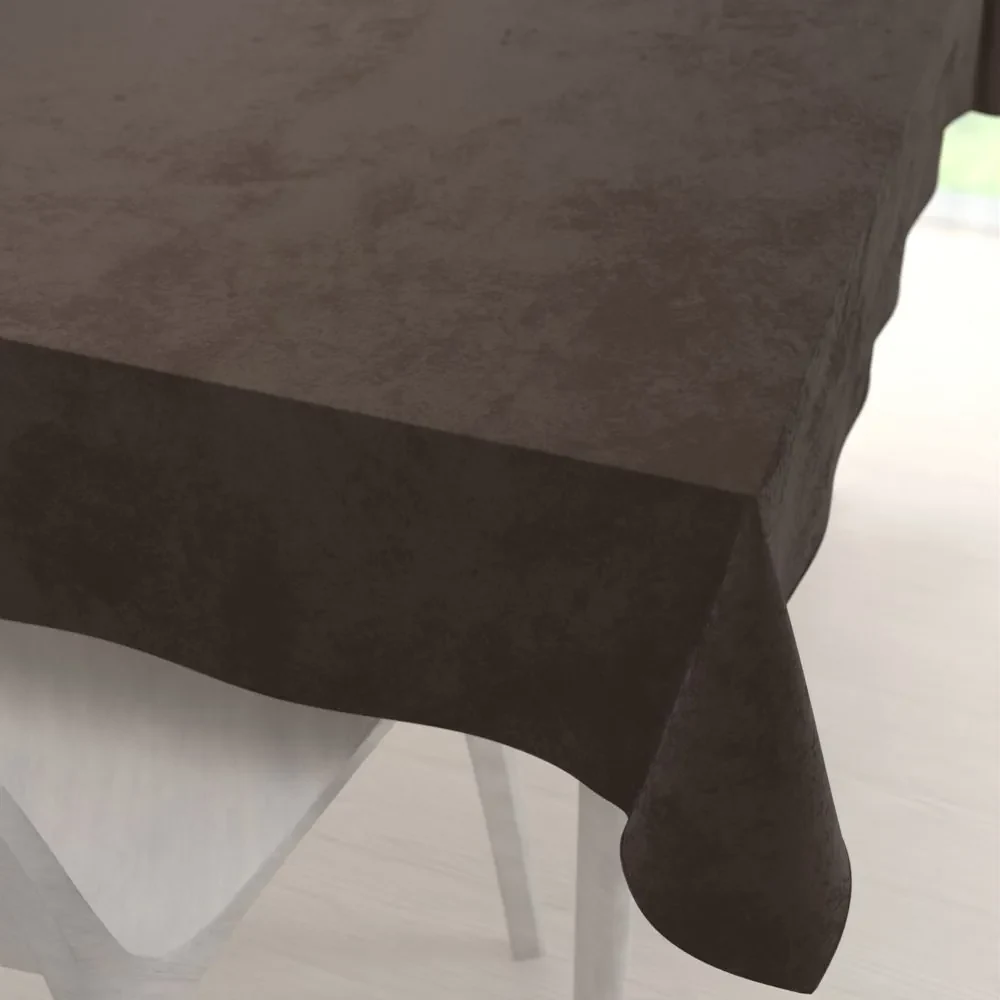 Biante Zamatový obdĺžnikový obrus Velvet Premium SVP-016 Tmavo hnedý 140x200 cm