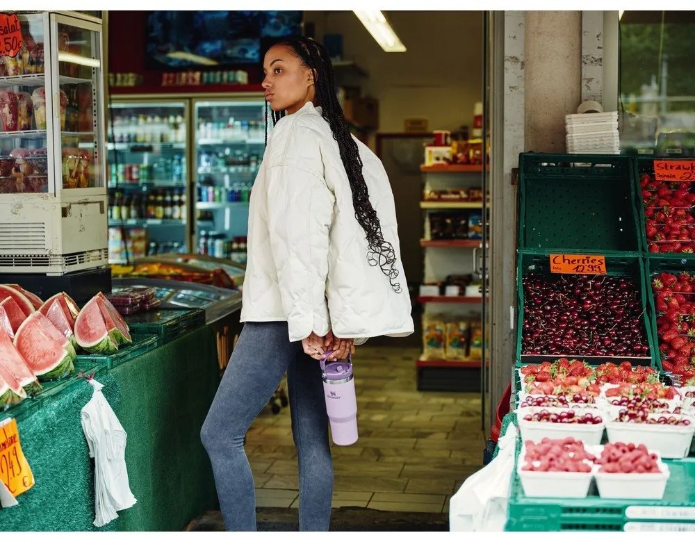 Ružová termoska z nehrdzavejúcej ocele 890 ml IceFlow™ Flip Straw 2.0 Tumbler Cherry Blossom – Stanley