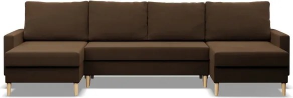 Sedacia súprava BLANK Comfort v tvare U hnedá