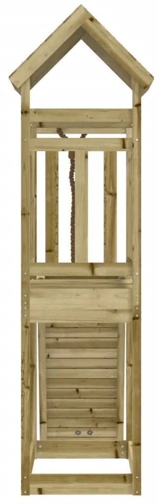 Hrací domček s lezeckou stenou impregnované drevo borovica