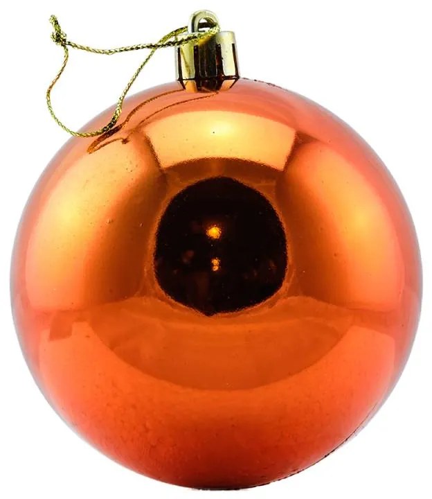 DECOLED Plastové koule, prům. 6 cm, měděná, 4x lesklá, 4x matná, 4x glitter