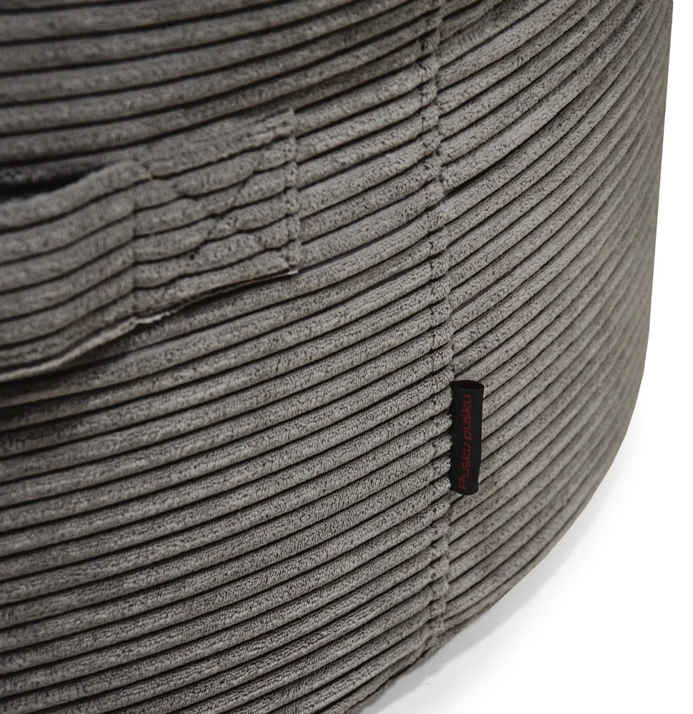 Čierny menčestrový detský sedací vak Roll 80 – SLOWDOWN