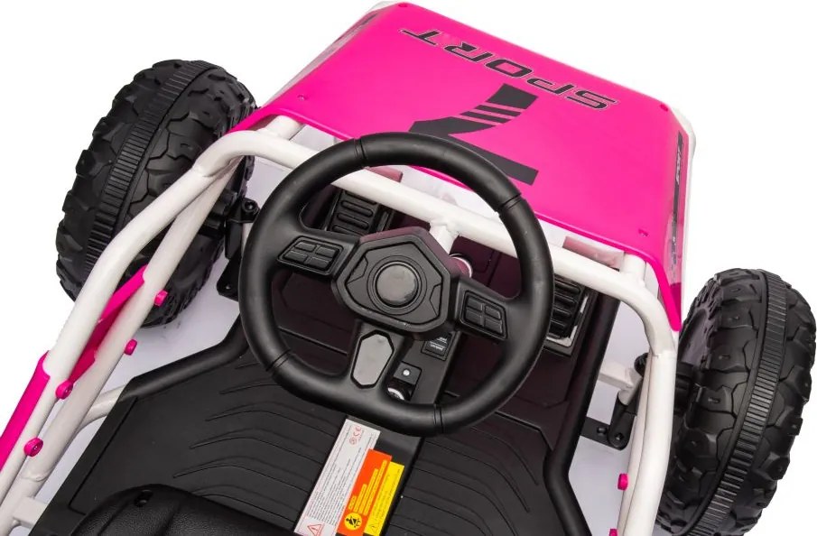 LEAN CARS Elektrické autíčko Buggy A8812 24V, ružové