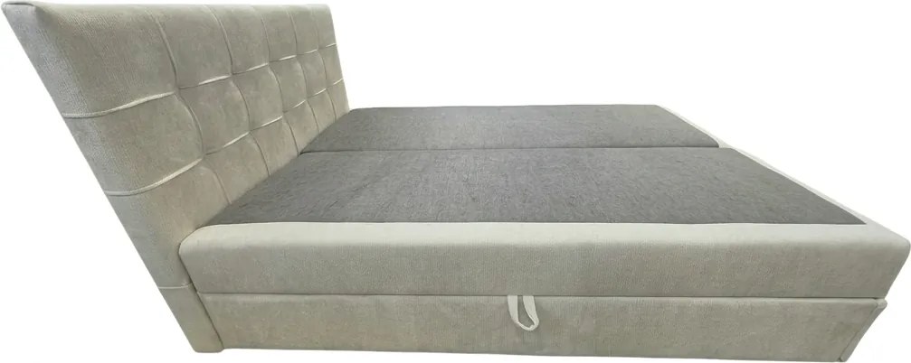 Čalúnená posteľ boxspring DIRELIS VIBE 180x200 cm krémová Matrac: Matrac Bonell pružinový