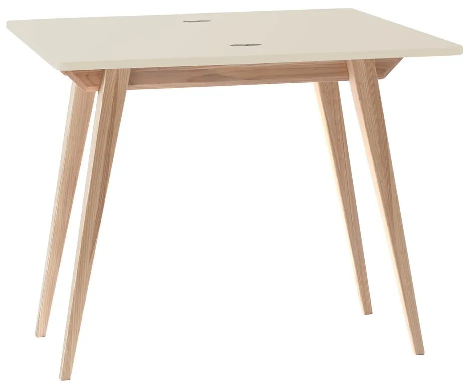 Krémovobiely prírodný konzolový stolík 45x90 cm Envelope - Ragaba