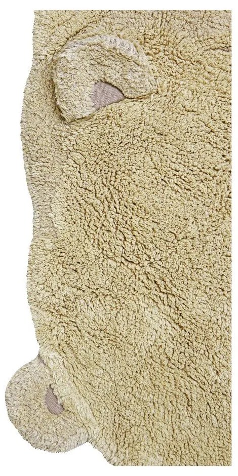 Béžový prateľný ručne tkaný bavlnený detský koberec 120x122 cm Bear – Lorena Canals