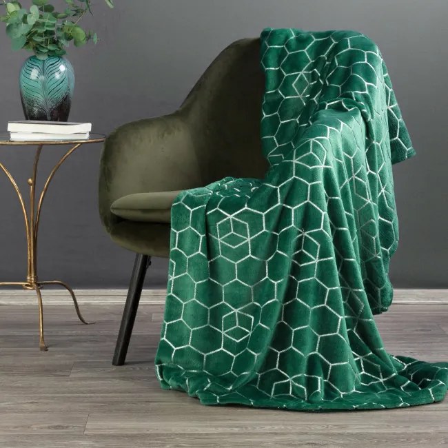 Deka MALIBU tmavozelená / strieborná