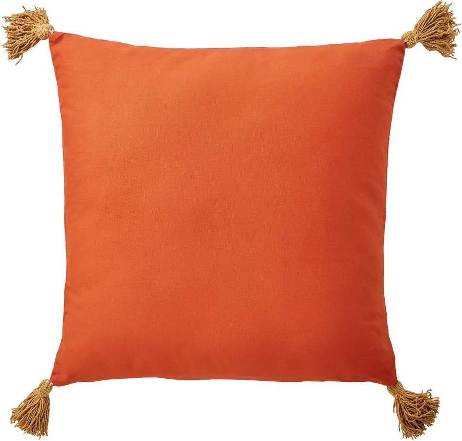 BOHEMIAN Vankúš so strapcami tiger 50 x 50 cm - oranžová